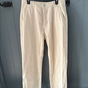 Women’s Casual wide leg jeans in Cream